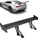 Seeutek GT Wing Spoiler 43.3 Inch Lightweight Aluminum Single Rear Wing, Adjustable Angle Car Spoiler Universal, Rear Spoiler for Cars Single Deck Black