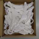 48 Pcs Dog Clothes Hangers 7 Inch Wide Non-Slip Plastic Pet Clothes Hangers Pet Clothing Holder Coat Hanger for Small Dog Cat Puppy Chihuahuas(White)