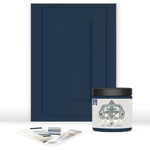 ALL-IN-ONE Paint, Durable cabinet and furniture paint. Built in primer and top coat, no sanding needed. Includes our 30 featured color card - Polo (dark navy), 8oz Sample (8 Fl Oz (Pack of 1))