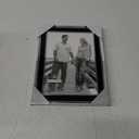 Malden International Designs Black Sleek With Silver Inside Border Picture Frame, 5x7, Black