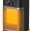 Space Heater for Indoor Use - 1500W Fast Heating Electric Ceramic Heater with Remote, 70 Oscillation, 12H Timer, ECO Thermostat - Quiet Portable Heater for Bedroom, Safe for Kids & Pets (ETL Listed)