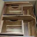 Acacia Wood Pantry Storage Bins, Stackable Storage Baskets Potato and Onion Storage Bins, Pantry Organizer Wooden Baskets Organization and Storage, Set 3 Pieces