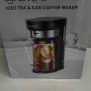 LITIFO Iced Tea Maker and Iced Coffee Maker Brewing System with 2.5-quart Pitcher, sliding strength selector for Taste Customization, Stainless Steel (Black 2.0)