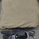 Sealy Electric Blanket Heated Throw, Soft Flannel Heated Blanket with 6 Heating Settings & 2-10 Hours Auto Shut Off, Fast Heating & Machine Washable, 50x60 Inch, Beige