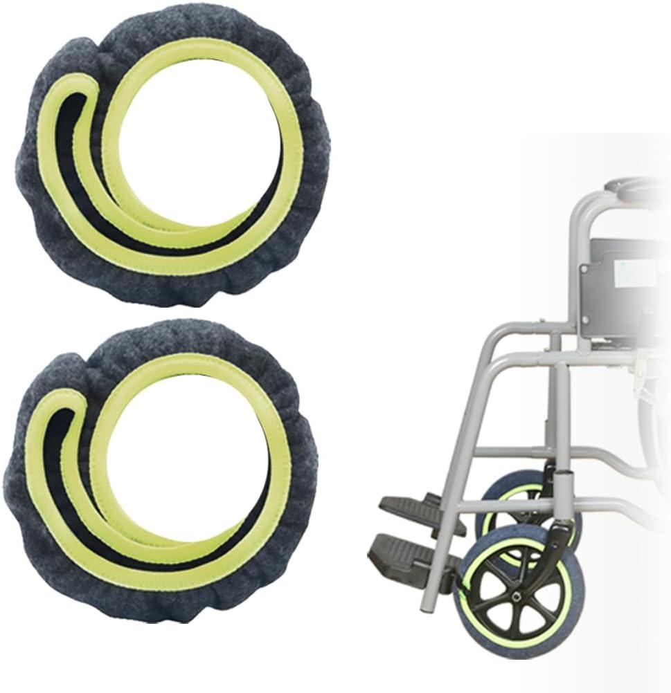 EHUCONELDEX Wheelchair Tyre Covers for Wheelchair Tires,Wheelchair Accessories Wheel Covers to Protect Floors Carpets (Blue, 6 Inches)