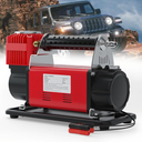NBXPOW 400P DC12V Portable Inflate Air Compressor,air Pump for car Tires,85L(3Ft)/min,High Power Metal Air Compressor,for Truck,SUV,Rv,Balls,Bike Inflatable-Red