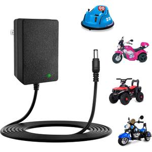 6V Battery Charger for Kids Ride On Cars Bumper Cars - Universal 6V Charger for Cocomelon, Lamborghini, Unicorn, Flybar, Monster Jam, Fire Truck Ride On Toys 6V Power Supply for Kid Trax