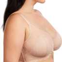 HSIA Minimizer Bras for Women Large Bust Full Coverage Lace Plus Size Bra - Mermaid Scales (36H, Light Pink)