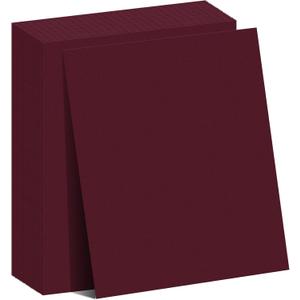 Gersoniel 100 Sheets Burgundy Cardstock Scrapbook Paper 8.5" x 11" 230gsm Cardstock Solid Core Printer Paper for DIY Projects, Scrapbook Supplies, Invitations, Business Cards, Office Home