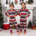 Christmas Onesie Pajamas Family Vacation Novelty One-piece Hooded Matching PJs Allover Pattern Sleepwear Nightwear (S)