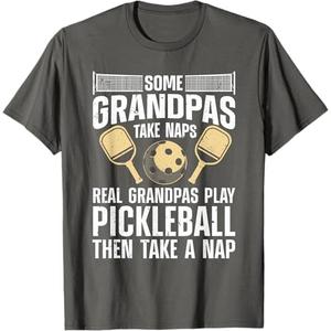 Funny Pickleball Design for Men Grandpa Pickleball Player T-Shirt Small