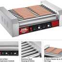 Great Northern Popcorn Hot Dog Roller Machine - Stainless-Steel Cooker with 9 Rollers - Cooks 24 Hot Dogs - Concession Stand Supplies