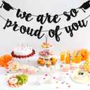 Banner for Graduation Party/Grad Party Decorations- We are So Proud of You (Black)