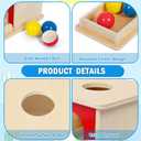 Adena Montessori Wooden Toy for 6-12 Month Baby 3 Balls,Sorting and Stacking Colorful Learning Education Toy for Toddler Kid 1-2 Year Old, Preschool Girl and Boy Gift(Full Size Typical)