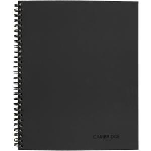 Cambridge Limited Business Notebook, Legal Ruled Paper, 6-3/4" x 9-1/2", 80 Sheets, Flexible Soft Touch Cover, Wirebound, Gray (06672)