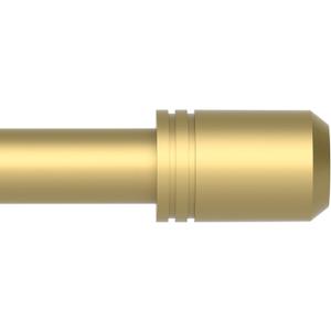 Curtain Rods for Windows 28 to 48 Inches (Max to 60''), 5/8 Inch Gold Adjustable Small Curtain Rod Set with Brackets for Bedroom Living Room