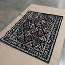 Loloi Rifle Paper Co. Laurel Collection LAU-02 Navy 5'-3" x 7'-8" Area Rug