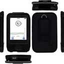 Fitted Leather Belt Clip Case W/Screen Protector (Includes Lanyard) for Dexcom Receiver G6 CGM (Black)
