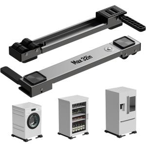 Appliance Rollers Heavy Duty,Newest Extendable Appliance Sliders,Liftable Washing Machine Base,Easily Move Washer and Dryer Machines,Refrigerators,Furniture-Grey