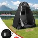 Abahub Pop Up Oversized Shower Tent, 4.9 x 4.9 x 6.2 ft, Portable Instant Privacy Tents for Camping, Outdoor Changing Room with Removable Floor Mat & Rain Shelter