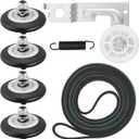 AGM75510755 Dryer Repair Kit fit for LG Kenmore 4581EL2002C Dryer Drum Roller 4400EL2001A Dryer Belt 4561EL3002A Idler Pulley for DLE2516W DLE3777W DLE5977W DLE7177WM DLE5955W DLE0442W by Fetechmate