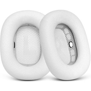 Ear Cushions Replacement for AirPods Max - Upgraded Ear Cups for Apple Headphones - GVOEARS Ear Pads Cover with Protein Leather Memory Foam (White)