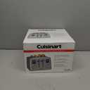 Cuisinart 4 Slice Compact Stainless Steel Toaster with Extra-Wide Slots for Bread, French Toast, Bagels & Pastries, Defrost & Reheat Functions, CPT-180P1, Brushed Stainless, Removable Crumb Tray