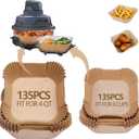 Air Fryer Liners for Ninja Crispi, 270PCS Disposable Paper Liners for Ninja Crispi 4-in-1 Portable Glass Air Fryer Cooking System, Parchment Paper Containers