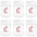 Nenesupply 4.7oz 6pc Wide Neck Breastmilk Storage Bottles Breast Pump Bottles Use on Pumping with Spectra S1 S2 Synergy Gold Breast Pumps Collection Replace Spectra Bottles for Pumping Wide Mouth