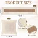 12 Pcs Extra Large Outdoor Boho Picnic Blanket 91'' x 71'' Folding Camping Table Beige White Table Runner 8 Throw Pillow with Pillow Cores Woven Cotton Yarn for Camping Garden Beach Wedding