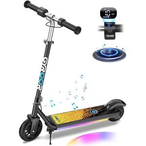 Gyroor H30 Max Electric Scooter for Kids Ages 8-12, 150W Powerful Motor, Bluetooth Music, Dual Brake System, Adjustable Height and Speed, Best Gifts for Kids, H30Max-8QY