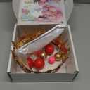 ZOYVUX Birthday Crown Cake Topper, Cake Decorations with Happy Birthday Cake Topper, Balls, Gold Butterflies, Corona Para Pastel for Women, Princess, Wedding Party Decor (Gold & Red)