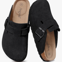 Asgard Genuine Suede Clogs for Women Men Leather Mules Arch Support Potato Shoes with Comfort Cork Footbed size 39