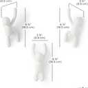 Umbra Buddy Wall Hooks Decorative Wall Mounted Coat Hooks for Hanging Coats, Scarves, Bags, Purses, Backpacks, Towels and More, Set of 3, White