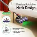 Replacement Motorized Head for Dyson V15 V11 V10 V8 V7, Hidden Dust Detection Green LED Attachment with 2-in-1 Dual Roller, 60% Effortless Glide for Carpet & Hard Floor, Stable Self-Standing Design