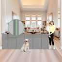 Reinforced 159 Inch Extra Wide Retractable Dog Gate with Support Rods, Indoor/Outdoor Retractable Gate, Prevent Babies and Dogs from Crawling Through Mesh Baby Gates for Doorways Extra Wide, Gray