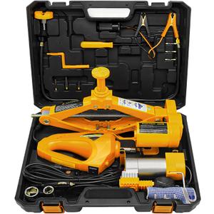 E-Heelp Electric Scissor Car Jack - 3 Ton 12V with Impact Wrench & Inflator for Car, SUV, Sedan Tire Changing