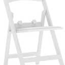 Flash Furniture HERCULES Kids White Resin Folding Chair with White Vinyl Padded Seat (Set of 1)