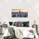 New York City Skyline Wall Art Living Room Modern Building Picture 20x40