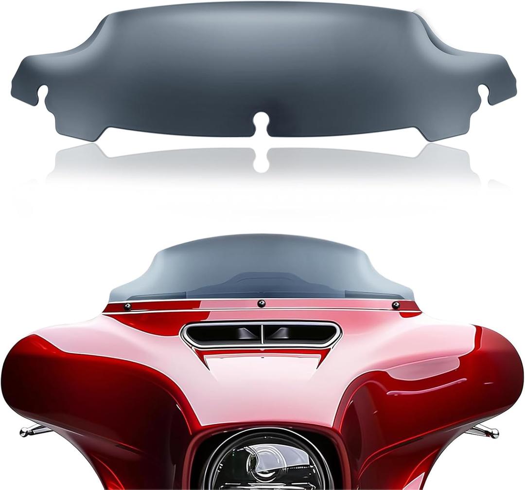 JMTBNO Smoke 4.5" Motorcycle Wave Windshield Windscreen Compatible for 2014-2024 Harley Davidson Touring Street Glide/Electra Glide/Ultra Limited/Tri Glide FLHT FLHX FLHXS FLHTK
