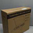 Vinyl Record Players Vintage Turntable with Speakers Belt-Driven Turn Tables Support 3-Speed, Bluetooth Wireless Playback, Headphone, AUX-in, RCA Line LP Phonograph Auto Stop Retro Black