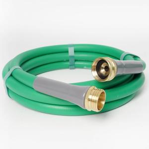 Garden Hose 10 ft, Short Leader Hose, Slim Lightweight Water Hose, Flexible and Durable, Leak-Free Connections, EPDM Rubber Hose for Patio, Lawn (Green)