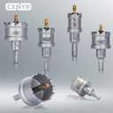 CENYB 6" (152mm) Tungsten Carbide Tipped Hole Saw with 2Pcs Titanium-Plated Pilot Drill Bits for Hard Metal,Stainless Steel,Iron,Aluminum Alloy,Wood and Plastic