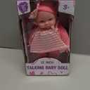 12 Inch Baby Dolls for 3 Year Old Girls - Soft Body Interactive Baby Doll That Can Talk, Cry, Sing and Laugh - Makes Cute Gibberish Sounds