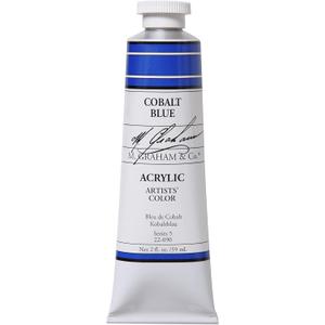 M. Graham 2-Ounce Tube Acrylic Paint, Cobalt Blue (22-090) (2 Fl Oz (Pack of 1))
