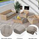 Outdoor Wicker Chair Cushions Set of 3, Waterproof Wicker Cushion for Patio Furniture, 1 Loveseat Cushion 44224 inch and 2 U-Shaped Cushion 22224 inch, Beige