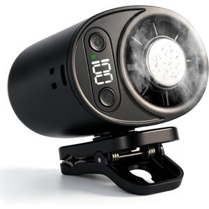 Carzlab Ac, Carzlab Portable Car Ac, New Car Clip on Air Conditioner Fan with LED Display, Portable Mini Cooling System for Auto Vehicle USB Rechargeable (Black)