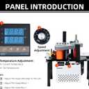 Edge Bander Portable Edge Banding Machine, Straight & Curve Line, Double-Sided Glue Coating, Adjustable Speed, 110V, Durable & Efficient for Professional Edge Banding