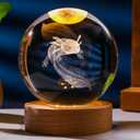 3D Axolotl Gifts for Women Crystals Ball 60mm- Axolotl Figurines Decor Glass Animals Figurine Animal Stuff for Room Birthday for Best Friend Lovers Keepsake Paperweight