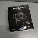 Mongdio Stovetop Espresso Maker Moka Pot, Cuban Coffee Maker Stove top coffee maker Moka Italian Espresso Greca Coffee Maker Brewer Percolator, 6 Espresso Cups, 10 oz - Black